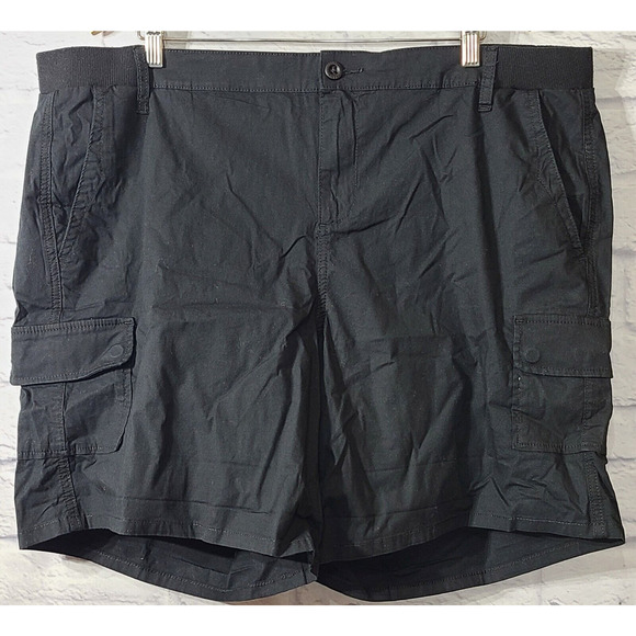 torrid Pants - Torrid Poplin Utility Shorts Women's Plus Size 22 Black Stretch Pockets New